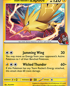 Team Rocket's Zapdos - Destined Rivals - 070/182